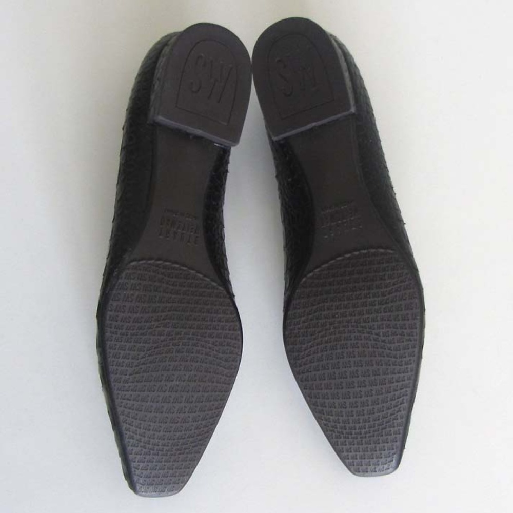 Stuart Weitzman Croc Embossed Pointed Toe Flats 6 - image 3